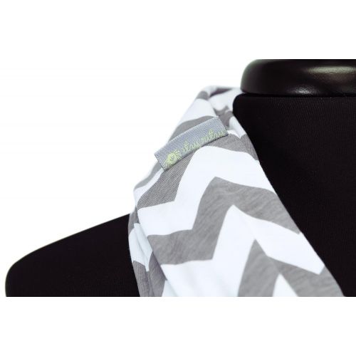  Itzy Ritzy Breastfeeding Cover and Infinity Nursing Scarf  Nursing Cover Can Be Worn as a Scarf and Provides Full Coverage While Nursing Baby, Gray Chevron