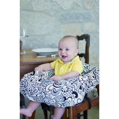  Itzy Ritzy Shopping Cart and High Chair Cover Featuring Padding, Toy Loops, Pockets and Safety Belts - For Use in Shopping Carts and High Chairs, Fresh Bloom