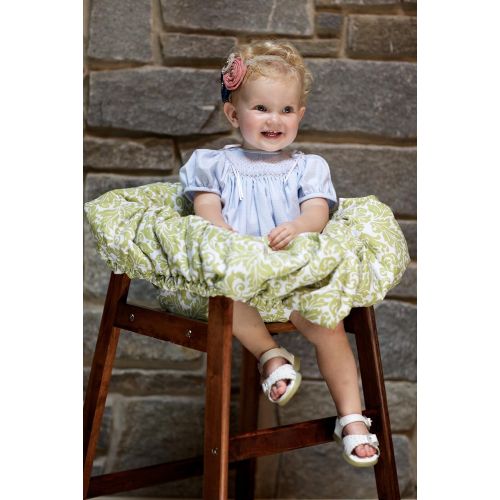  Itzy Ritzy Shopping Cart and High Chair Cover Featuring Padding, Toy Loops, Pockets and Safety Belts - For Use in Shopping Carts and High Chairs, Fresh Bloom