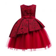 Iuhan Baby Clothes Iuhan Little Girls Party Dresses Child Lace Bowknot Princess Formal Tutu Dress Clothes