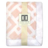 Ivanka Trump Wildflower Collection: Super Soft Plush Baby Blanket - Pink/White Trellis