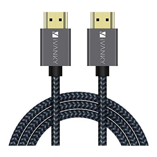  [아마존베스트]Ivanky 4K HDMI Cable 10 ft, iVanky High Speed 18Gbps HDMI 2.0 Cable, 4K HDR, HDCP 2.2, 3D, 2160P, 1080P, Ethernet - Braided HDMI Cord 30AWG, Audio Return(ARC) Compatible UHD TV, Blu-ray,