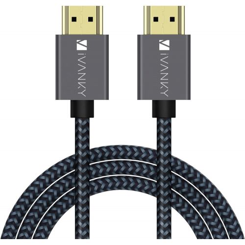  [아마존베스트]Ivanky 4K HDMI Cable 10 ft, iVanky High Speed 18Gbps HDMI 2.0 Cable, 4K HDR, HDCP 2.2, 3D, 2160P, 1080P, Ethernet - Braided HDMI Cord 30AWG, Audio Return(ARC) Compatible UHD TV, Blu-ray,