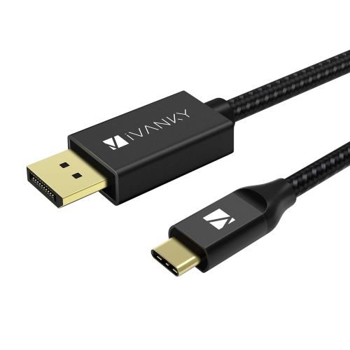  [아마존 핫딜]  [아마존핫딜]Ivanky iVANKY USB C auf DisplayPort Kabel, USBC DisplayPort Kabel(4K@60Hz), DisplayPort Kabel Kompatibel mit MacBook, Samsung S8/S9, Huawei Mate 10/20 und mehr - Schwarz/2M