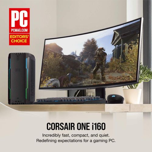 커세어 Corsair CORSAIR ONE PRO Compact Gaming Desktop PC, i78700K, GTX 1080, 480GB M.2 SSD, 2TB HDD, 16GB DDR4, VR-Ready