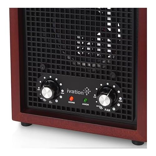  Ivation Ozone Generator Air Purifier, Ionizer & Deodorizer -Purifies Up to 3,500 Sq/Ft -Great for Dust, Pollen, Pets, Smoke & More Cherry