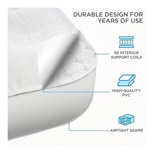 Ivation EZ-Bed (King) Air Mattress with Frame & Rolling Case, Self Inflatable, Blow Up Bed Auto Shut-Off, Comfortable Surface AirBed, Best for Guest, Travel, Vacation, Camping