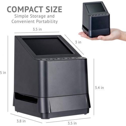  Ivation High Resolution 23MP Film Scanner Converts 135, 110, 126, Black and White, Films Slides and Negatives into Digital Photos, Vibrant 3.5 3.5 Color LCD Display, Easy Quick Loa