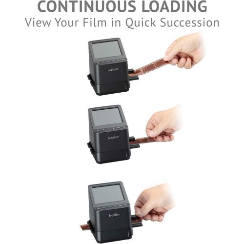  Ivation High Resolution 23MP Film Scanner Converts 135, 110, 126, Black and White, Films Slides and Negatives into Digital Photos, Vibrant 3.5 3.5 Color LCD Display, Easy Quick Loa