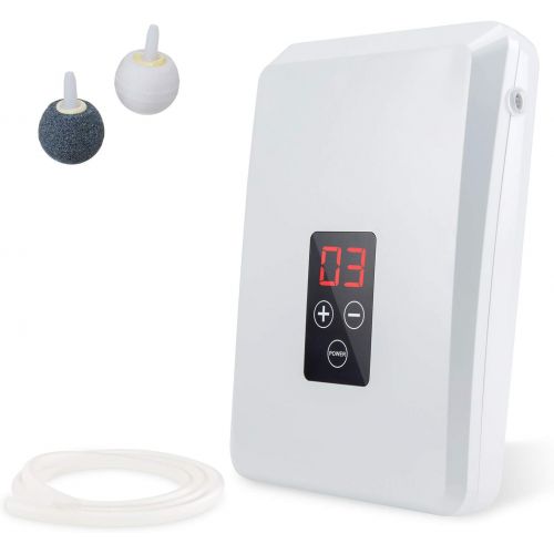  Ivation Portable Ozone Generator 600mg/h ? Multipurpose Air Sterilizing & Freshening System w/2 Silicone Tubes, 2 Diffuser Stones & Timer; Purifies Air, Water, Food, Toothbrush