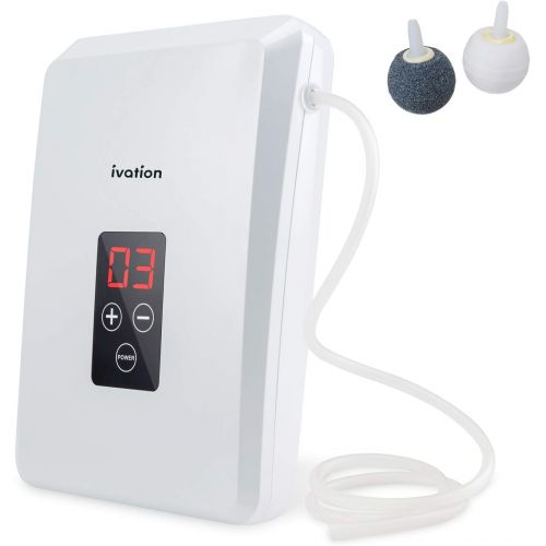 Ivation Portable Ozone Generator 600mg/h ? Multipurpose Air Sterilizing & Freshening System w/2 Silicone Tubes, 2 Diffuser Stones & Timer; Purifies Air, Water, Food, Toothbrush