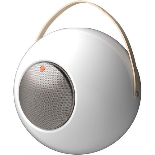  Ivation EUPHO E3 Bluetooth Spherical Wireless Speakers (White) with Solid Wood Removable Legs (2 Pack)