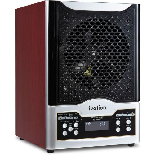 [아마존베스트]Ivation 5-in-1 HEPA Air Purifier & Ozone Generator W/Digital Display Timer and Remote, Ionizer & Deodorizer 3,700 Sq/Ft  HEPA, Carbon and Photocatalytic Filters, UV Light and Nega