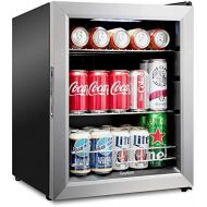 [아마존베스트]Ivation 62 Can Beverage Refrigerator | Freestanding Ultra Cool Mini Drink Fridge | Beer, Cocktails, Soda, Juice Cooler for Home & Office | Reversible Glass Door & Adjustable Shelvi