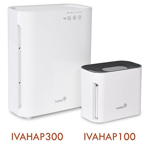  Ivation Medium Size 3-in-1 True HEPA Air Purifier Sanitizer and Deodorizer with UV Light - True HEPA Filter, Active Carbon Filter and UV Light Cleaner for Home or Office - 323 SqF