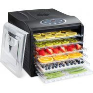 Ivation 6 Tray Digital Electric Food Dehydrator Machine 480w for Drying Beef Jerky, Fruits, Vegetables & Nuts