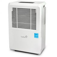 Ivation 70 Pint Energy Star Dehumidifier - Large-Capacity For Spaces Up To 4,500 Sq Ft - Includes Programmable Humidistat, Hose Connector, Auto Shutoff/Restart, Casters & Washable