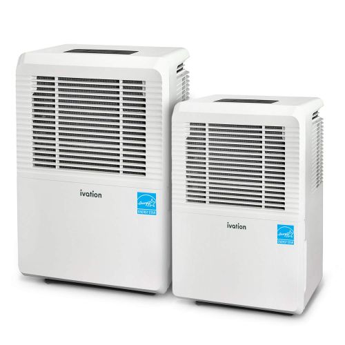  Ivation 30 Pint Energy Star Dehumidifier - Large-Capacity for Spaces Up to 2,000 Sq Ft - Includes Programmable Humidistat, Hose Connector, Auto Shutoff/Restart, Casters & Washable