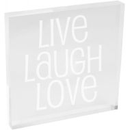 Ivy Lane Design Live, Laugh, love Acrylic Square Cake Top, 4, Clear