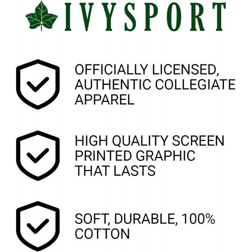  Ivysport Short Sleeve T Shirt, Premium Cotton, Heritage Logo Color, NCAA Colleges and Universities