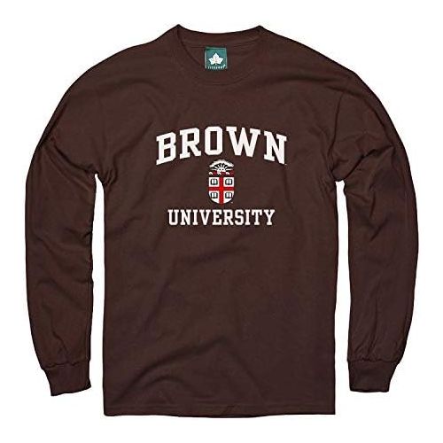  Ivysport Cotton Long Sleeve T-Shirt with Crest Logo School Color NCAA Colleges