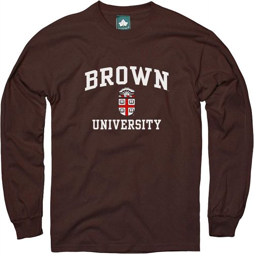  Ivysport Cotton Long Sleeve T-Shirt with Crest Logo School Color NCAA Colleges