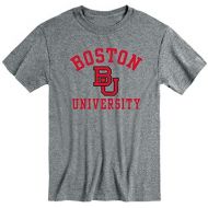 Ivysport Short Sleeve T-Shirt, Cotton Poly Blend, Heritage Logo, Grey, NCAA Colleges