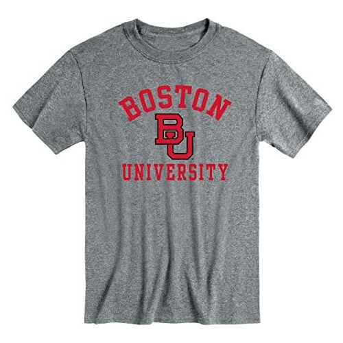  Ivysport Short Sleeve T-Shirt, Cotton Poly Blend, Heritage Logo, Grey, NCAA Colleges