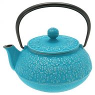 Iwachu 480-944 Japanese Iron Tetsubin Teapot, Turquoise
