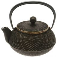 Iwachu Japanese Iron Tetsubin Teapot, Gold/Black