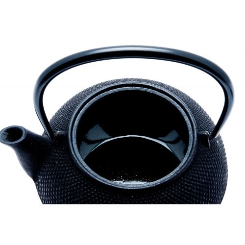  Iwachu 480-161 Japanese Iron Tetsubin Teapot, Hobnail, Black