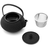 Marke: Iwachu Japanische Teekanne Gusseisen KIKKO von IWACHU, schwarz, 0,65 Liter, mit Edelstahl-Sieb. Innen emailliert, fuer alle Tee-Sorten geeignet