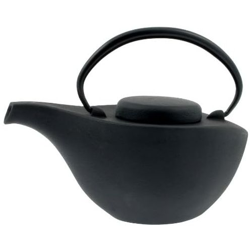  Iwachu Japanese Artisan Iron Tetsubin Teardrop Teapot, 23-Ounce, Matte Black