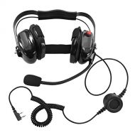 Ixaer Bommeow BHDH50SP1-YW-K2C Noise Isolating Two Way Radio Headset for Puxing in Yellow With Service Part Replacement