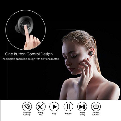  Iyesku True Wireless Earbuds iyesku Bluetooth Headphones with Portable Charging Case HiFi Stereo Sound Noise Cancelling Earphones Mini Anti Falling Waterproof Sports Running Headset