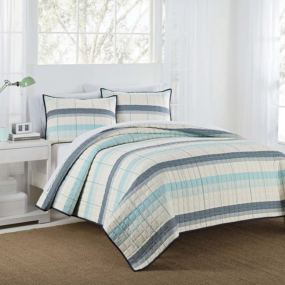  Izod IZOD Radford Stripe Reversible Quilt Set