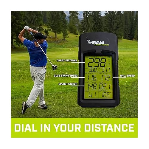  IZZO Golf Launch Master Launch Monitor - Golf Training Ball Striking Analysis Tracking Club Head Speed, Ball Speed, Smash Factor and Carry Distance