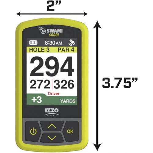  Izzo Swami 6000 Handheld Golf GPS Water-Resistant Color Display With 38,000 Course Maps & Scorekeeper Model may vary