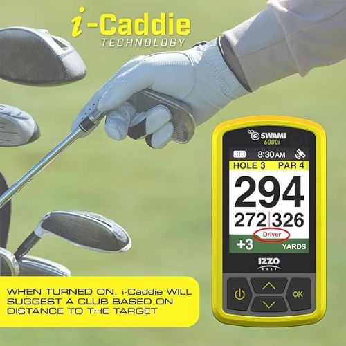  Izzo Swami 6000 Handheld Golf GPS Water-Resistant Color Display With 38,000 Course Maps & Scorekeeper Model may vary