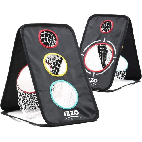  Izzo Golf A-Frame Chipping Practice Net Indoor/Outdoor - Golf Chipping Practice Training Net Designed to Improve Chipping Accuracy