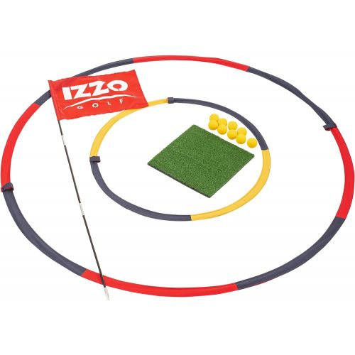  Izzo Golf Backyard Bullseye Golf Practice Set - Backyard Golf Practice Range with Foam Practice Golf Balls