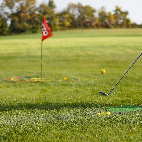  Izzo Golf Backyard Bullseye Golf Practice Set - Backyard Golf Practice Range with Foam Practice Golf Balls