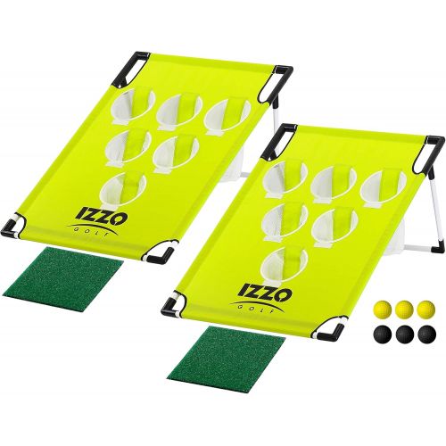  Izzo Golf Pong-Hole Golf Chipping Game & Golf Practice Net