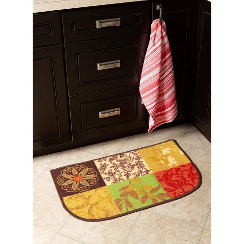  J&M Home Fashions Fashion Non-Skid Printed Comfort Kitchen Mat Area Rug, 18x30-Tuscany