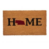 J&M Home Fashions J & M Home Fashions 10653JA Natural Coir Coco Fiber Non-Slip Outdoor/Indoor Doormat, Heavy Duty Entry Way Shoes Scraper Patio Rug Dirt Debris Mud Trapper Waterproof 16 x 28 Nebrask