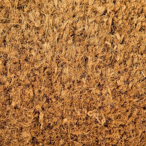  J&M Home Fashions Natural Coir Coco Fiber Non-Slip Outdoor/Ind+N343:S343oor Doormat, 18x30, Heavy Duty Entry Way Shoes Scraper Patio Rug Dirt Debris Mud Trapper Waterproof-Natural Plain