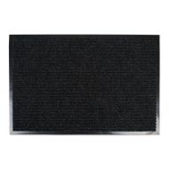 J&M Home Fashions J&M, Utility Doormat, Heavy Duty, Ribbed and Waterproof, 30x48, Charcoal Black