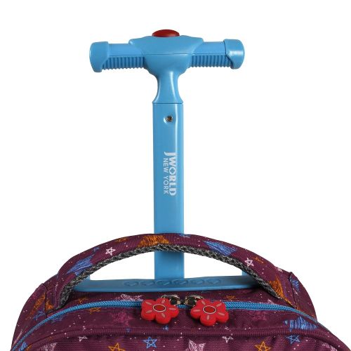  J+World+New+York J World New York Kids Sparkle Rolling Backpack, Stars, One Size