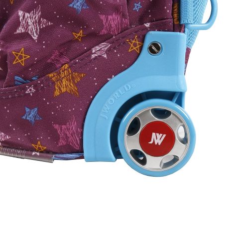  J+World+New+York J World New York Kids Sparkle Rolling Backpack, Stars, One Size