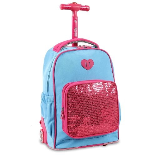  J+World+New+York J World New York Kids Sparkle Rolling Backpack